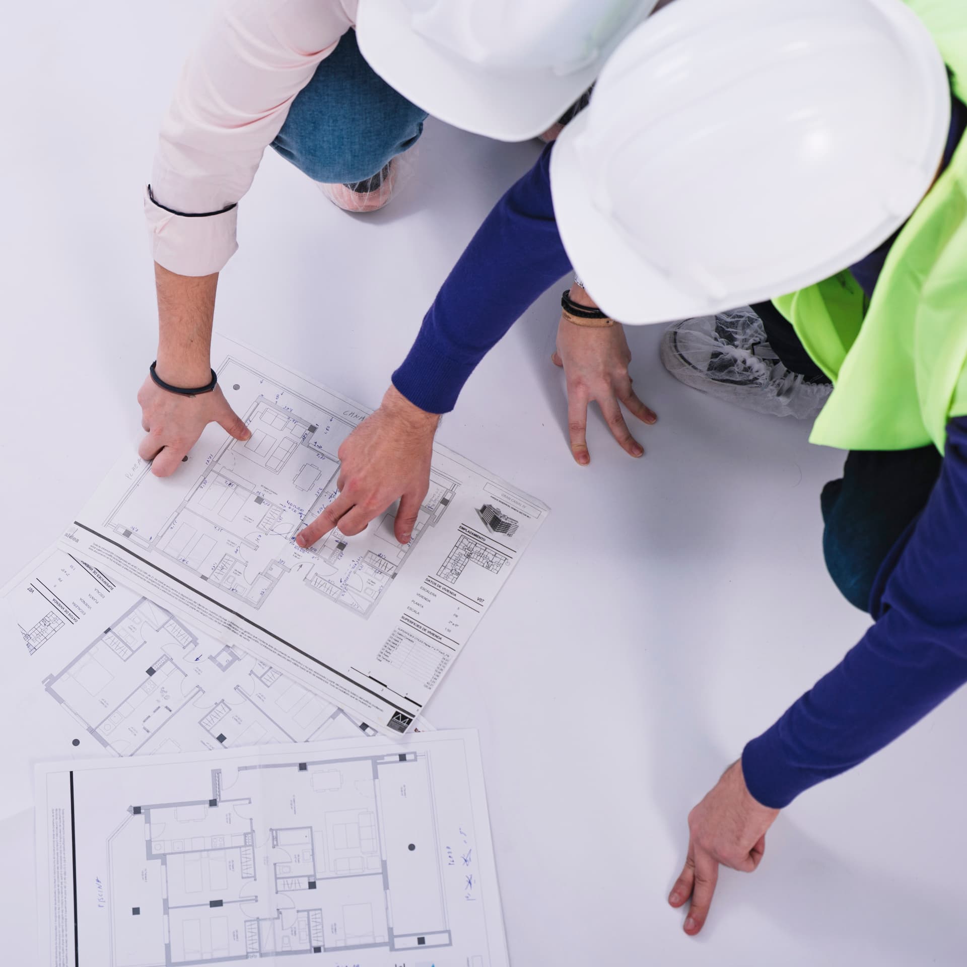 HASA Energy engineers reviewing building plans